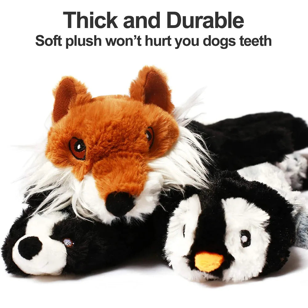 Simulated Animal Dog Toy | No Stuffing | Durable Plush | Squeaky Chew Toy