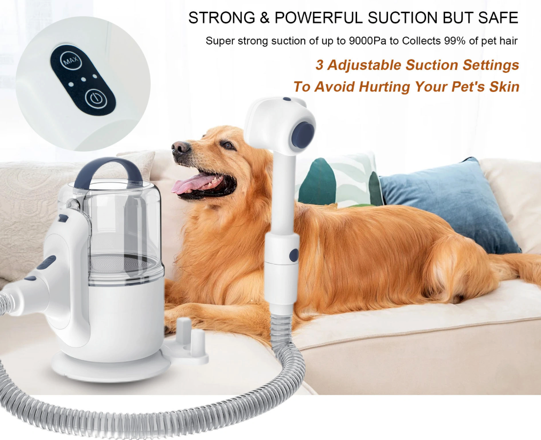 Pet Hair Trimmer Clippers | Efficient Grooming Tool | Easy to Clean Vacuum