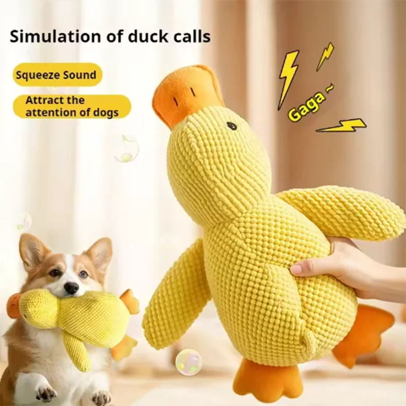 Dog Toy Stomping Duck | Bite Resistant | Teeth Cleaning | Interactive Plush