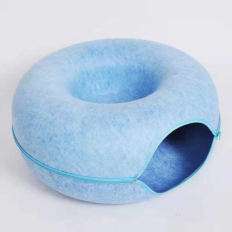 3-in-1 Interactive Cat Bed | Cozy House and Fun Tunnel