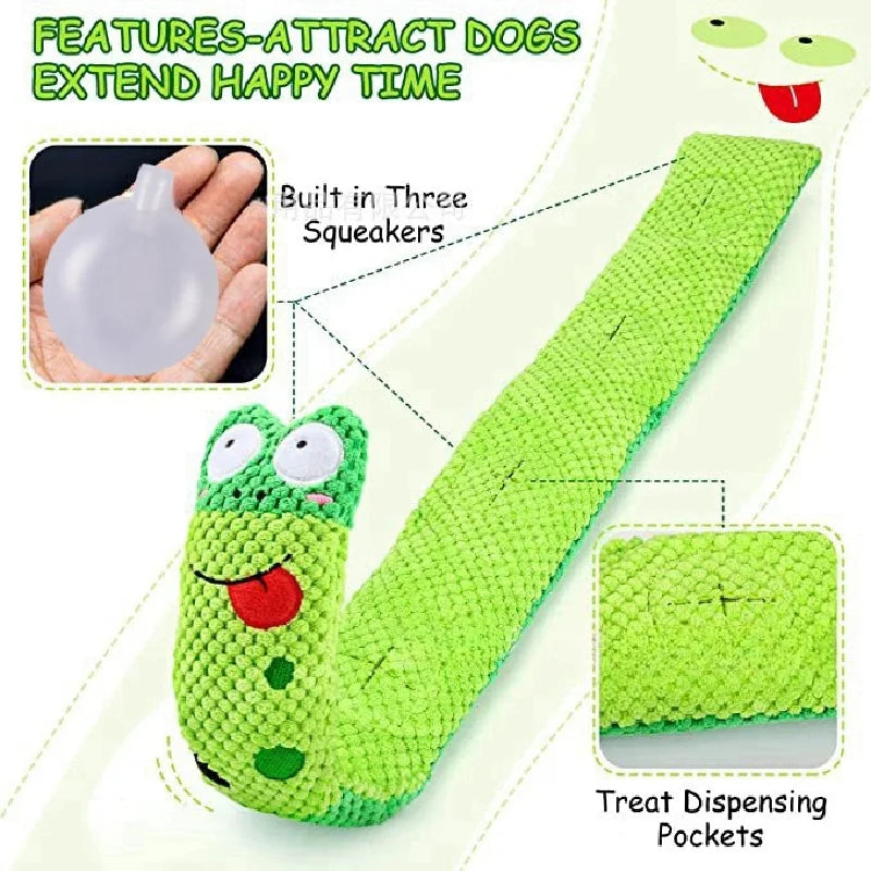 Dog Puzzle Feeder Interactive Toy | Indestructible Plush | Squeaky Fun