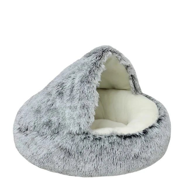 Plush Cave Bed for Cats and Small Dogs | Cozy Warm Soft Design