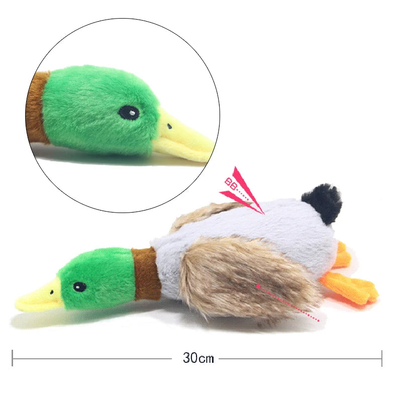 Plush Duck Squeaky Toy | Interactive Chew Toy for Small Medium Dogs
