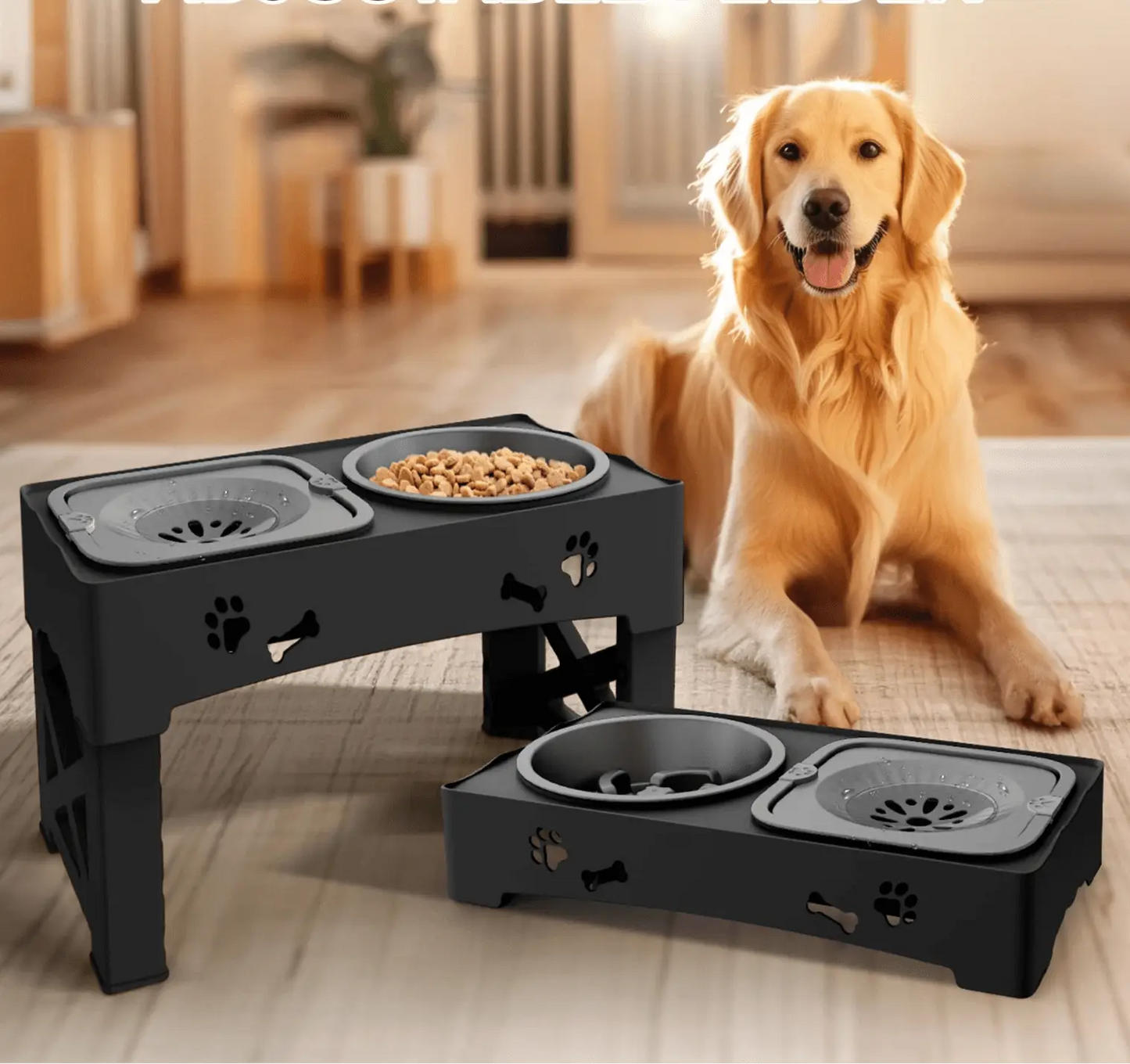 Ergonomic Dog Feeder | Adjustable Height | Reduces Neck Strain