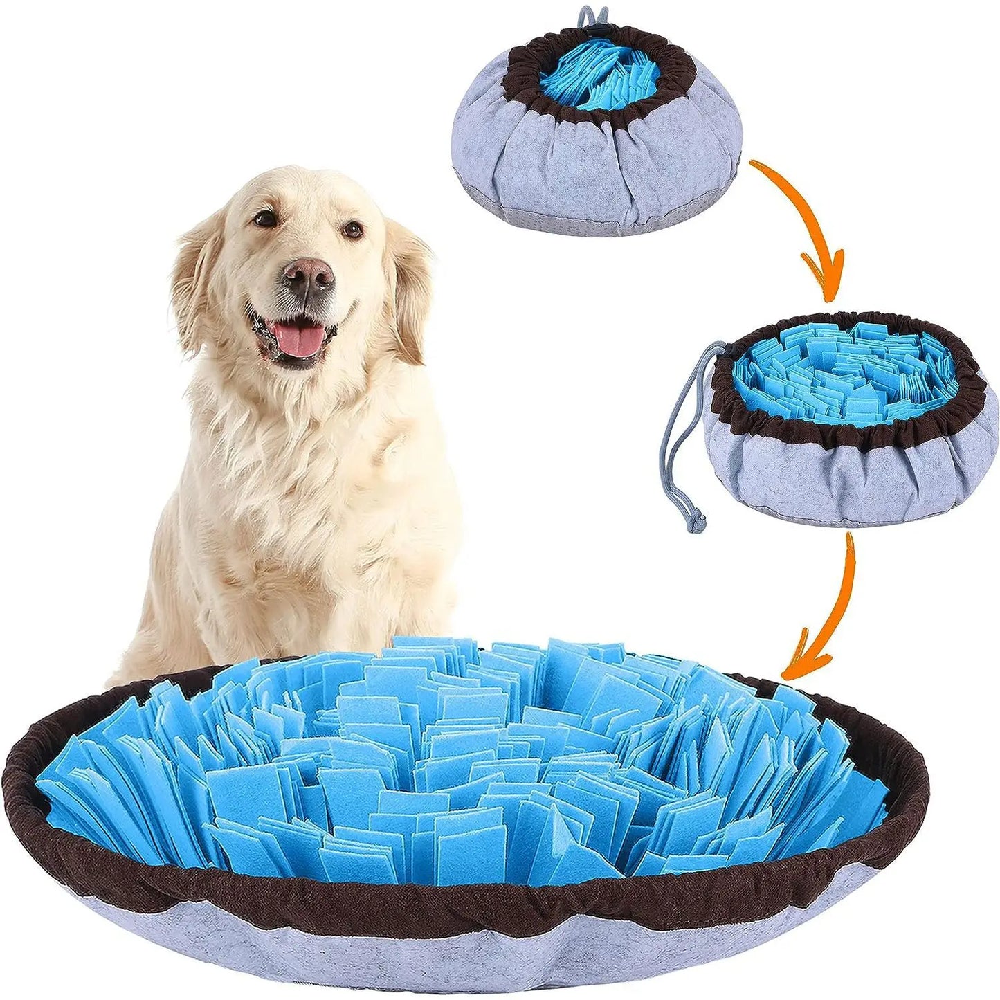 Felt Dog Sniffing Pad | Washable Foldable Slow Feeder for Dogs
