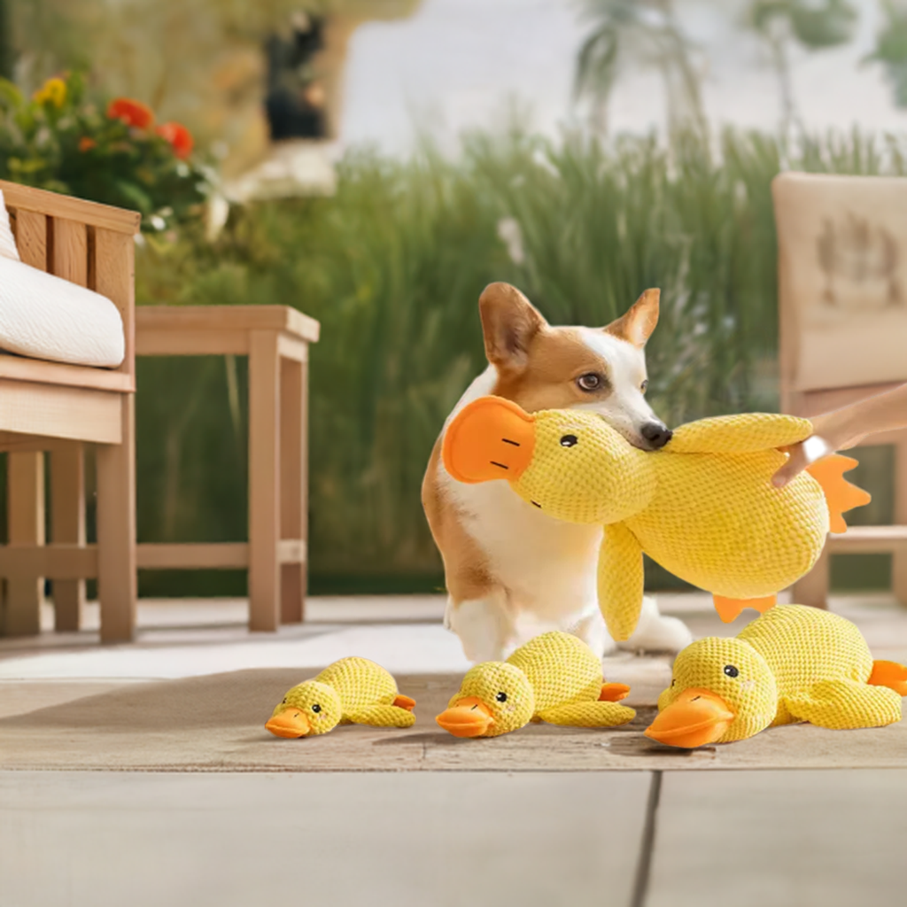 Dog Toy Stomping Duck | Bite Resistant | Teeth Cleaning | Interactive Plush