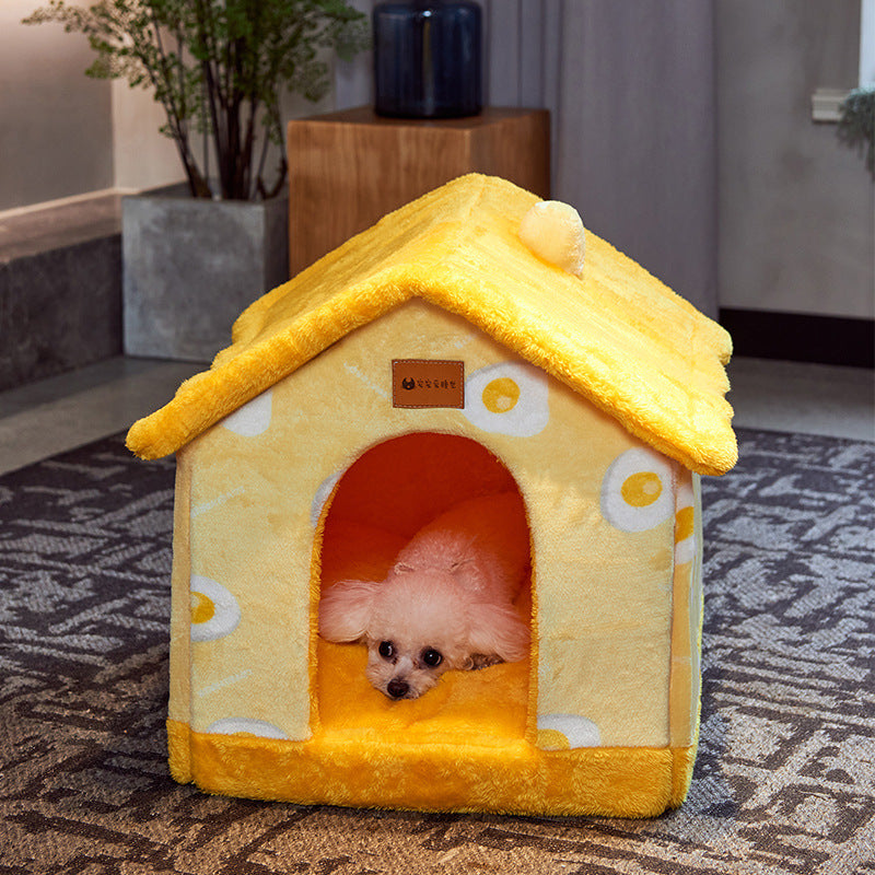 Foldable Warm Pet House | Cozy Portable Design | Easy to Store