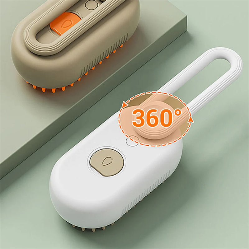 Steam Brush for Cats Effortless Grooming | Fast Heating | Tangle-Free