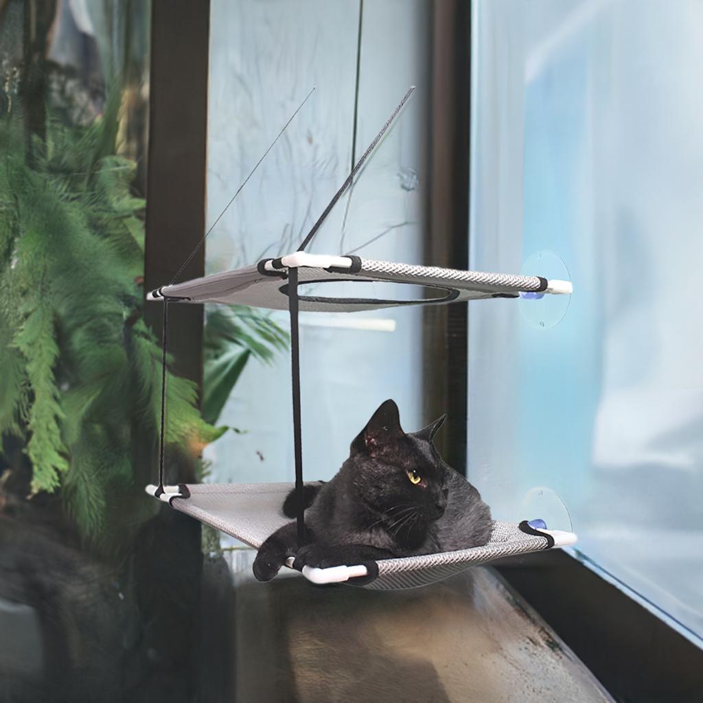 Cat Window Hammock Bed | Double-Layer Suction Cup Seat | Breathable Fabric