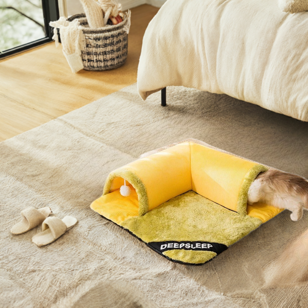 Warm Thickened Pet Nest | Cozy Cat Tunnel Bed for Comfort and Security