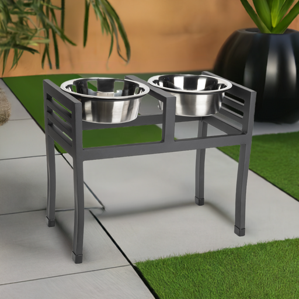 Double Diner Pet Bowl | Elevated Design | Easy to Clean | Durable Materials