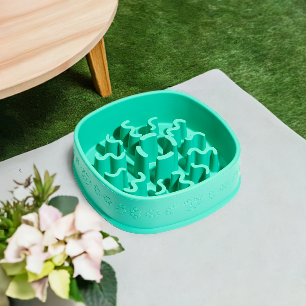 Dog Slow Feeder Bowl | Easy Clean Design | Reduces Waste