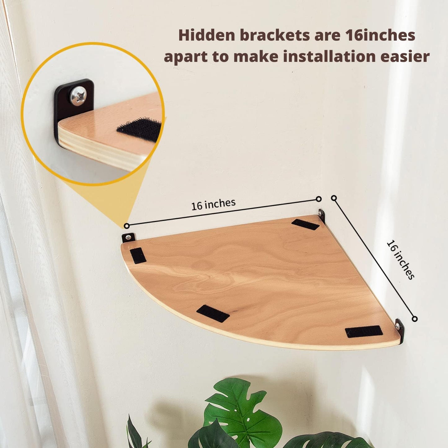 Corner Cat Shelf | Comfortable Cat Pad | Space-Saving Design