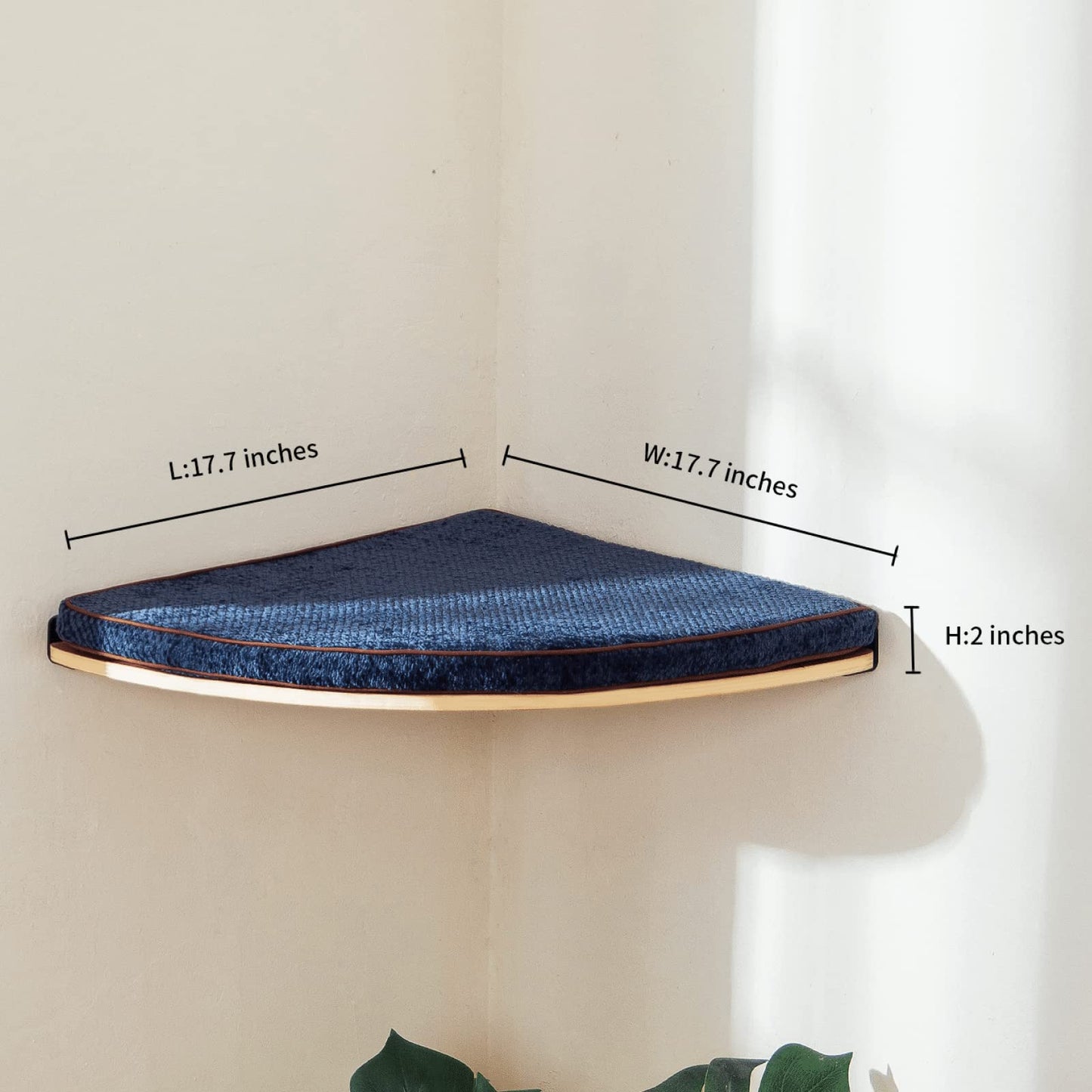 Corner Cat Shelf | Comfortable Cat Pad | Space-Saving Design