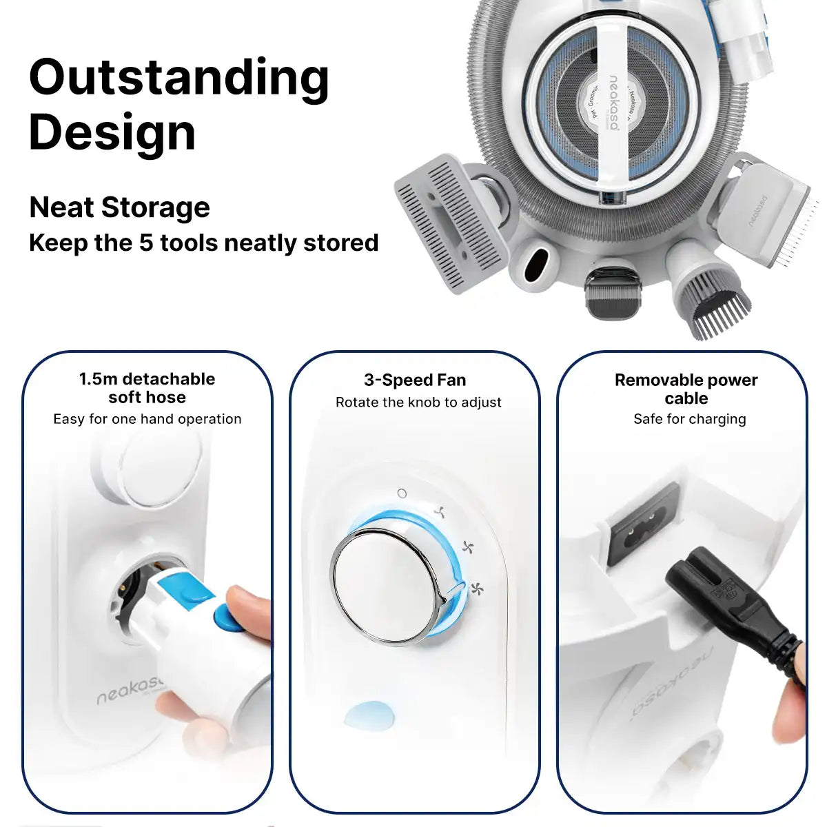 Dog Grooming Vacuum Kit | Effortless Cleaning | Quiet Powerful Suction