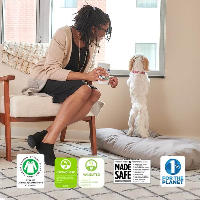Organic Pet Bed | Washable Waterproof Cover | Eco-Friendly Comfort