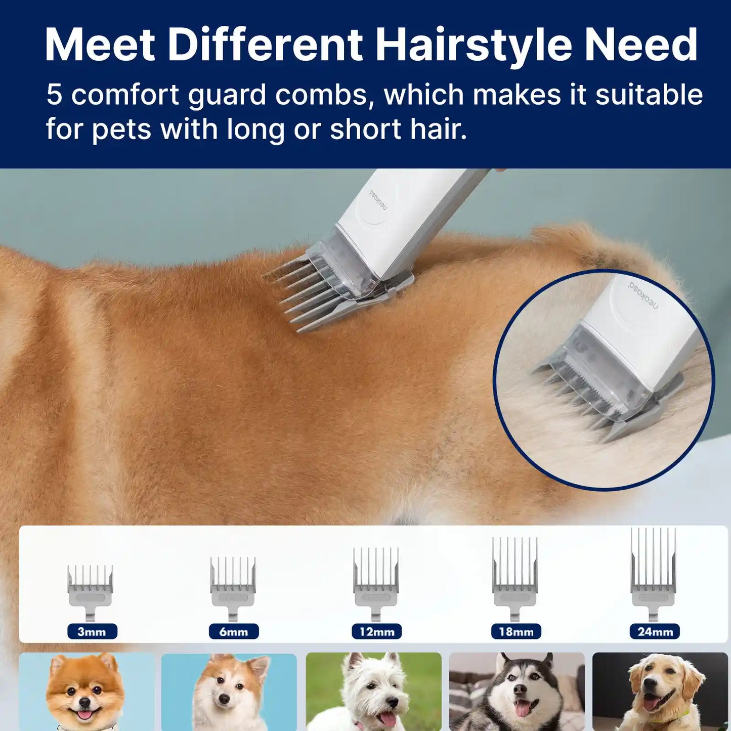 Dog Grooming Vacuum Kit | Effortless Cleaning | Quiet Powerful Suction