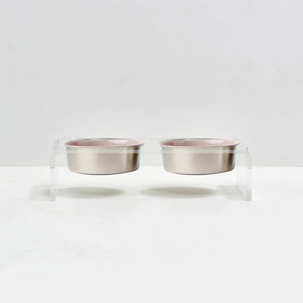 Ceramic Slow Feeder Dog Bowl | Reduces Bloating | Includes Acrylic Stand