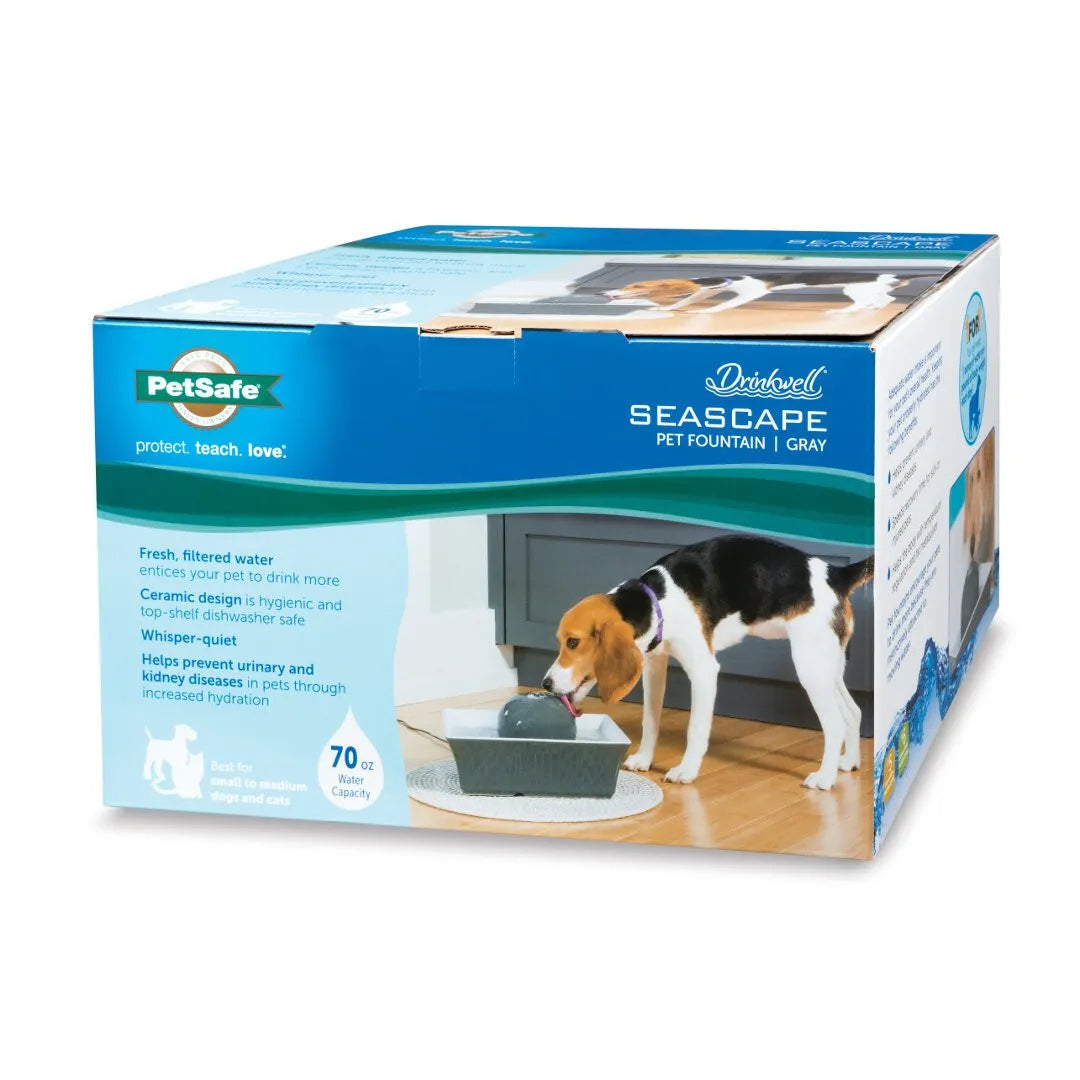 Pet Fountain Seascape | Fresh Filtered Water | Quiet Operation