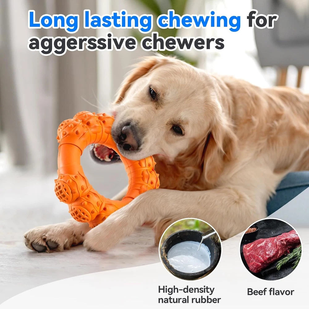 Indestructible Dog Chew Ring | Durable for Aggressive Chewers | Tough Toy