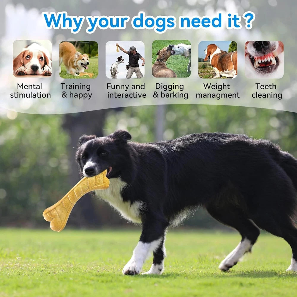 Indestructible Dog Chew Toys for Large Breeds | Durable Bones for Aggressive Chewers