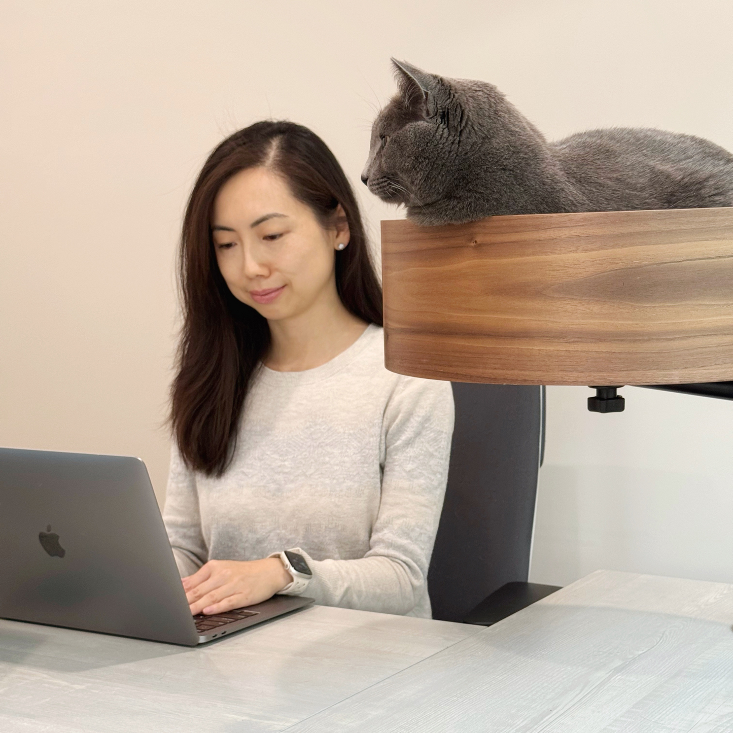 Cat Desk Nest | Space-saving design | Ergonomic workspace organizer