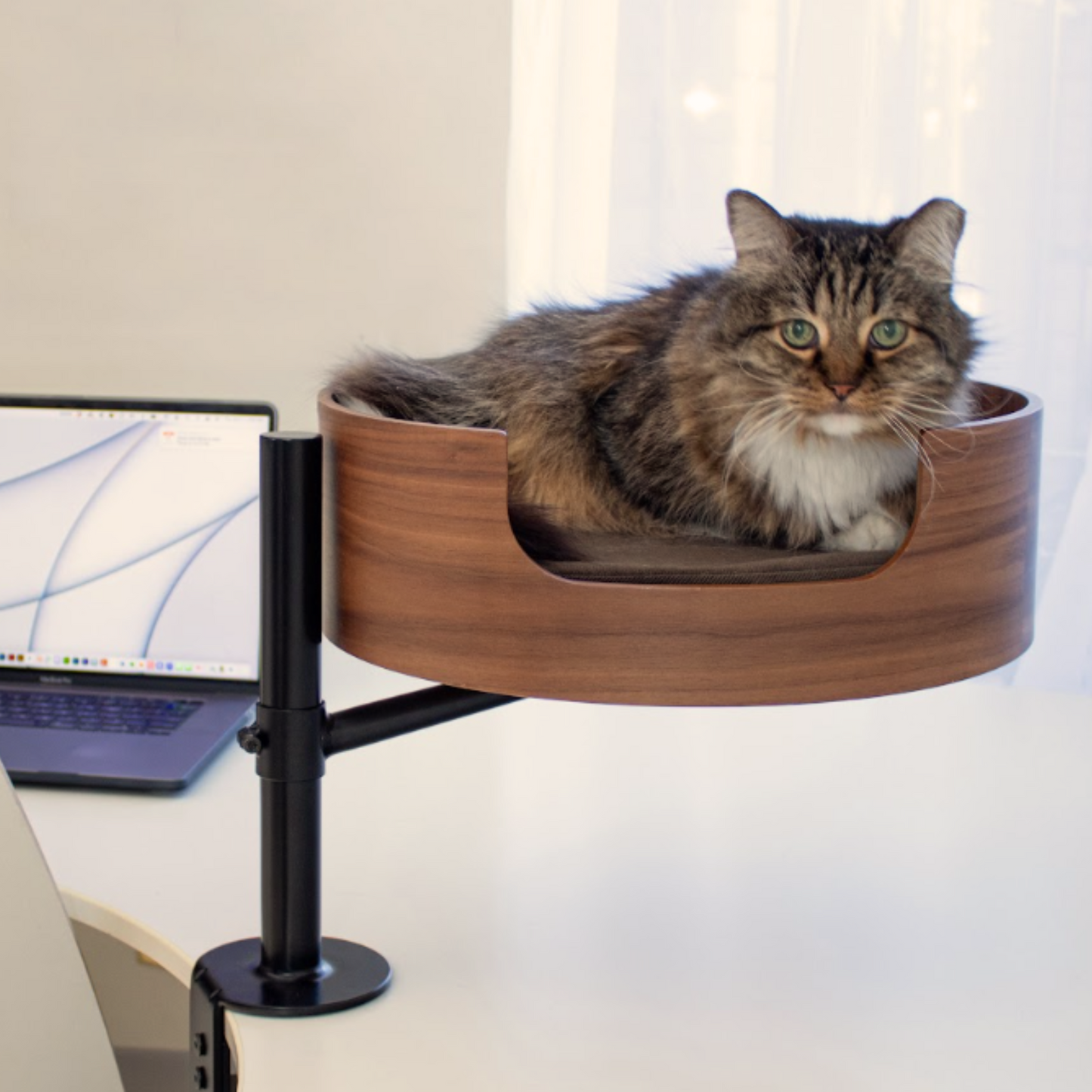 Cat Desk Nest | Space-saving design | Ergonomic workspace organizer