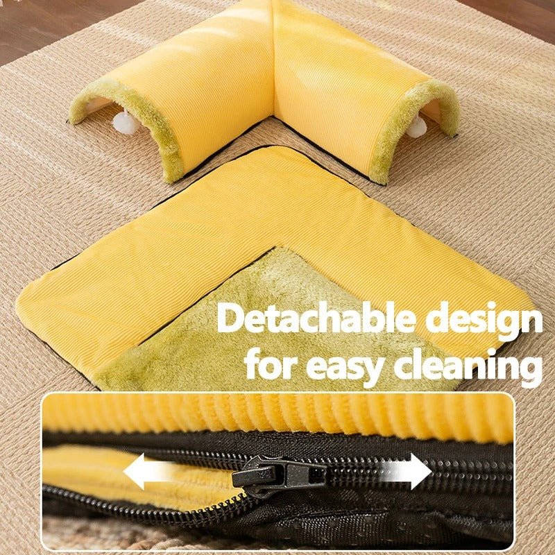 Warm Thickened Pet Nest | Cozy Cat Tunnel Bed for Comfort and Security