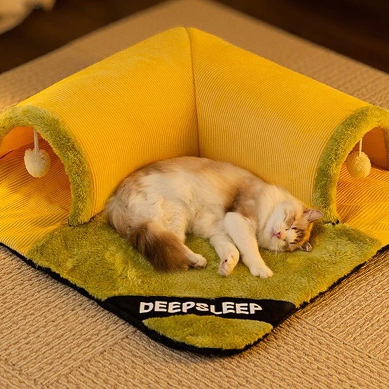 Warm Thickened Pet Nest | Cozy Cat Tunnel Bed for Comfort and Security