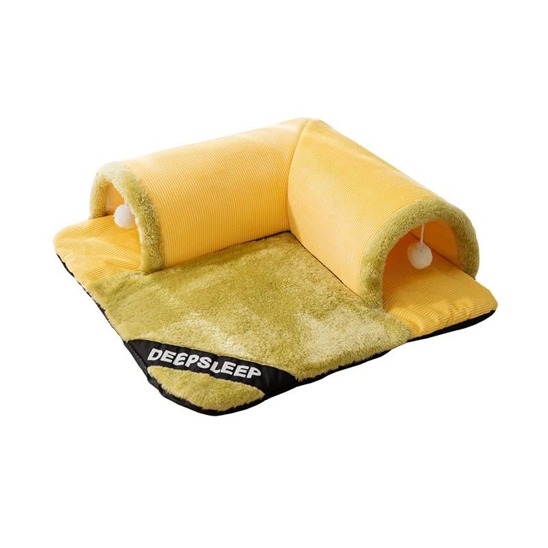 Warm Thickened Pet Nest | Cozy Cat Tunnel Bed for Comfort and Security