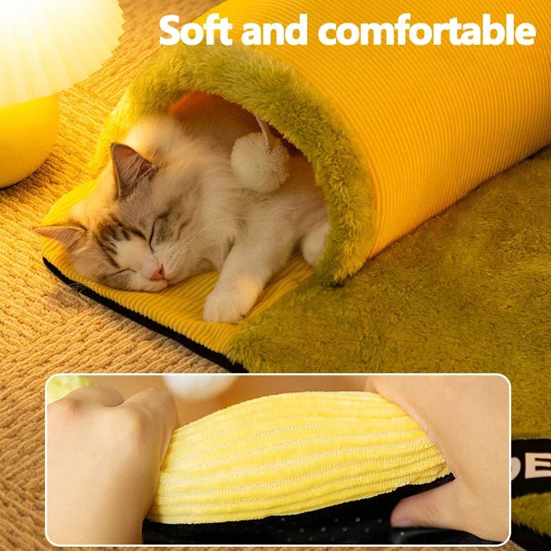 Warm Thickened Pet Nest | Cozy Cat Tunnel Bed for Comfort and Security