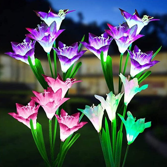 Solar Powered Lily Flower Lights