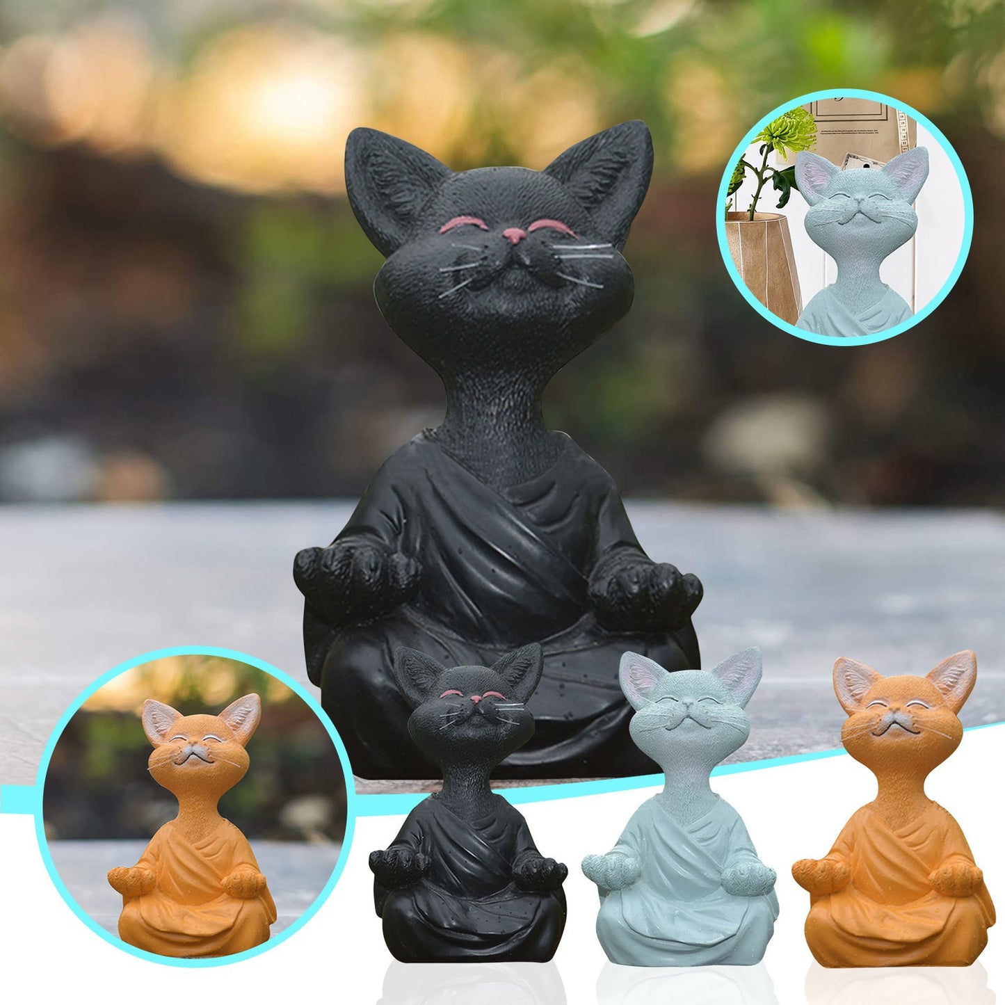 Meditating Cat - Cute Ornament For Cat Lovers