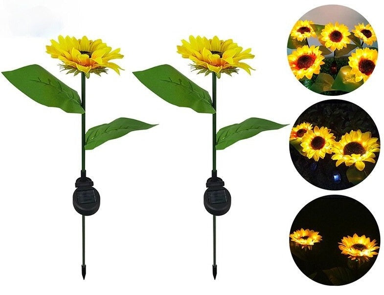 Solar Powered Sunflower Lights