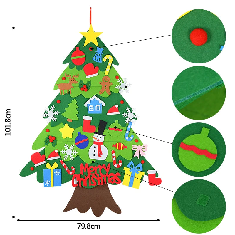 Kids Christmas Tree with Lights + Free Snowman
