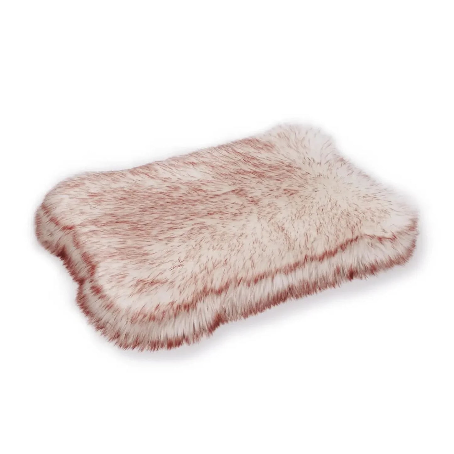 Faux Fur Orthopedic Dog Bed | Comfortable Supportive Bone Shape