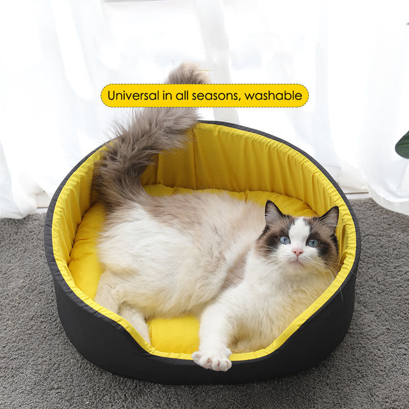 Yellow Pet Bed | Cozy Soft Material | Stylish Design for Cats