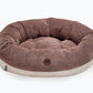 Chestnut Donut Dog Bed | Cozy Round Design | Soft Plush Material