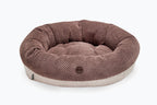 Chestnut Donut Dog Bed | Cozy Round Design | Soft Plush Material