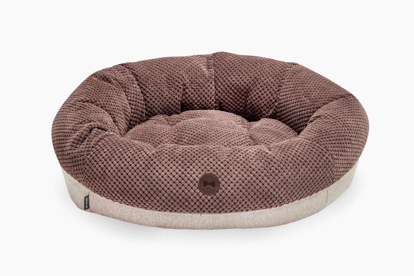 Chestnut Donut Dog Bed | Cozy Round Design | Soft Plush Material