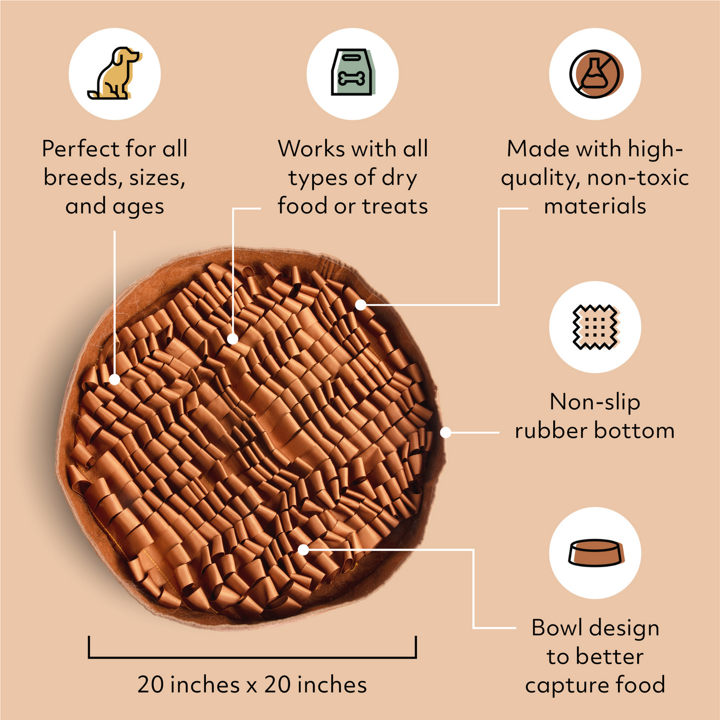 Stimulating Feeder Mat | Engaging Texture | Promotes Mental Stimulation