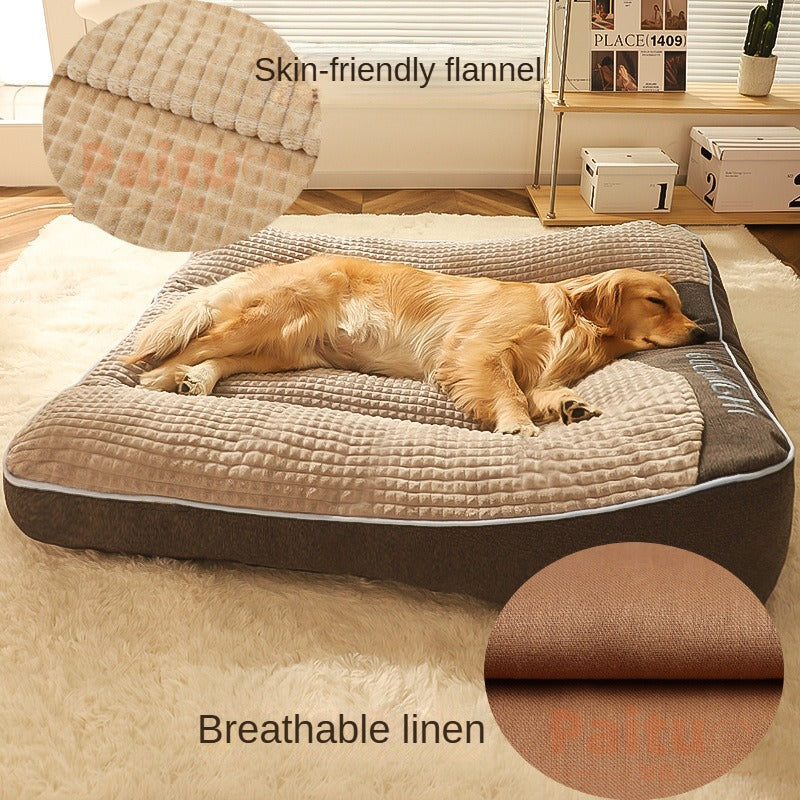 Large Thick Scratch-resistant Dog Bed | Spine Protection | Comfortable
