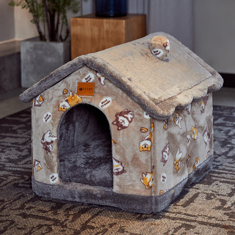 Foldable Warm Pet House | Cozy Portable Design | Easy to Store