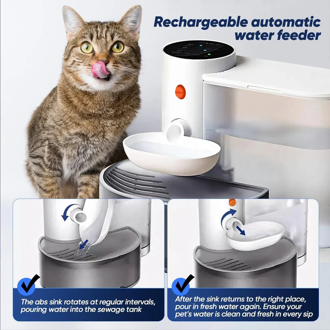 Pet Water Fountain | Smart Filter Free Design | Fresh Flowing Water