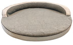 Large Round Dog Bed | Orthopedic Support Sherpa Bolster Design
