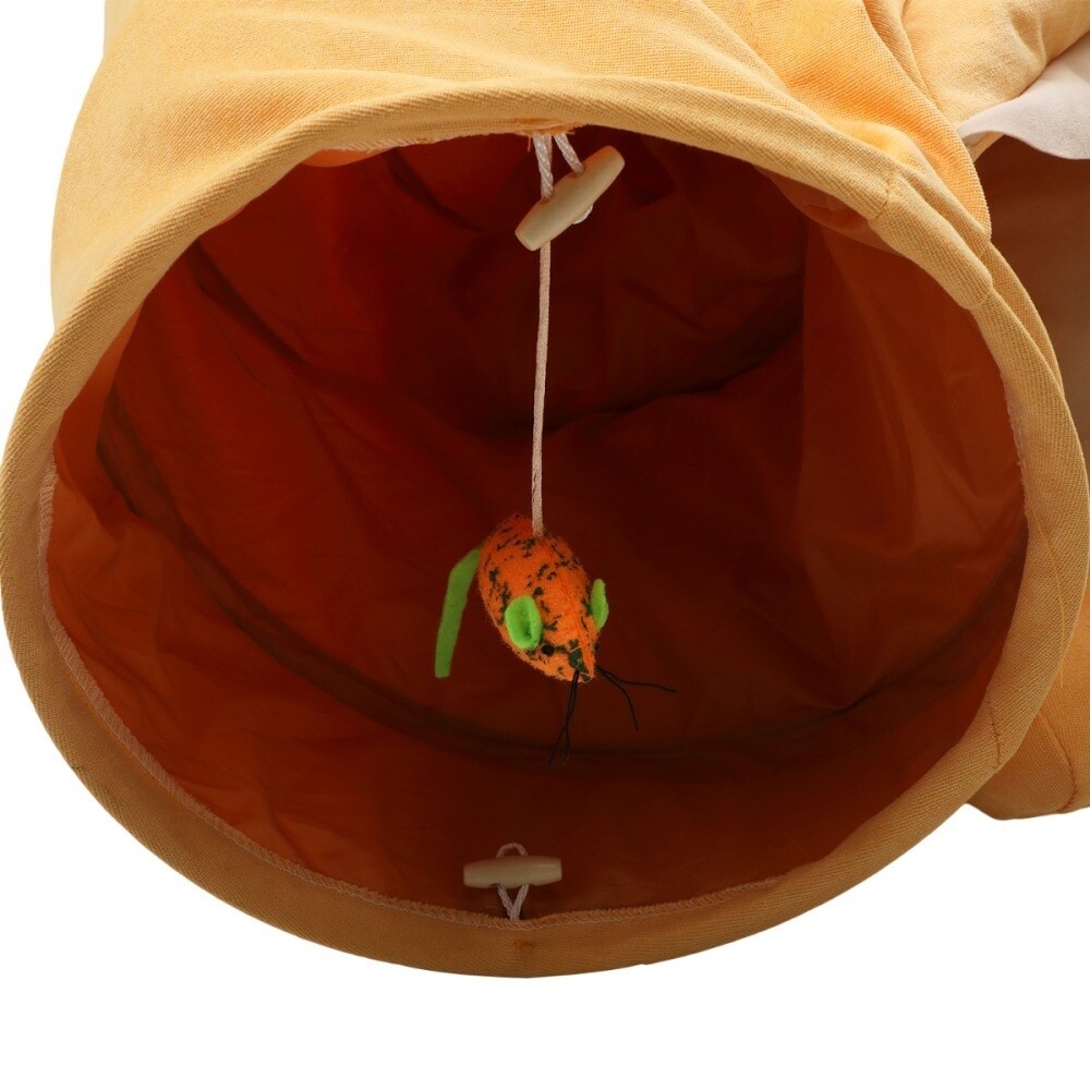 Telescopic Cat Tunnel Bed | Cushioned Comfort | Space-Saving Design