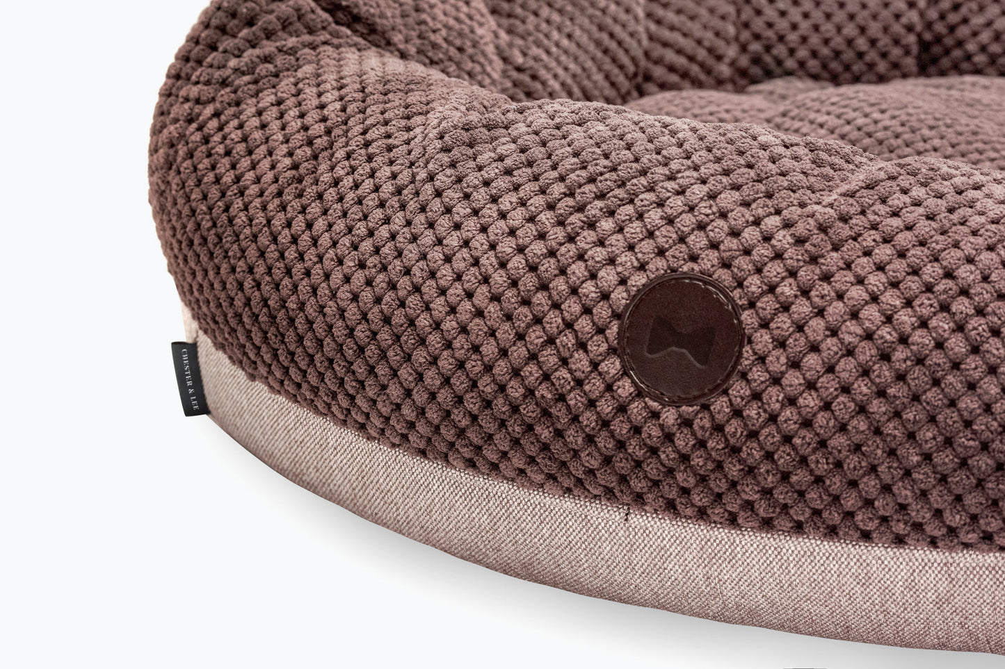 Chestnut Donut Dog Bed | Cozy Round Design | Soft Plush Material