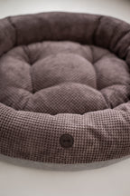 Chestnut Donut Dog Bed | Cozy Round Design | Soft Plush Material