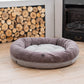 Chestnut Donut Dog Bed | Cozy Round Design | Soft Plush Material
