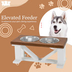 Elevated Double Dog Feeder | Farmhouse Style | Adjustable Height